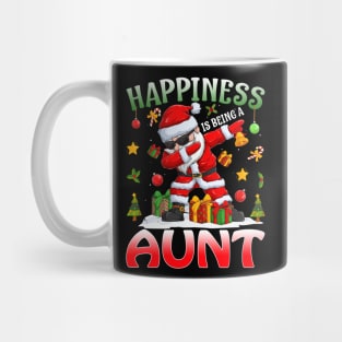 Happiness Is Being A Aunt Santa Christmas Mug